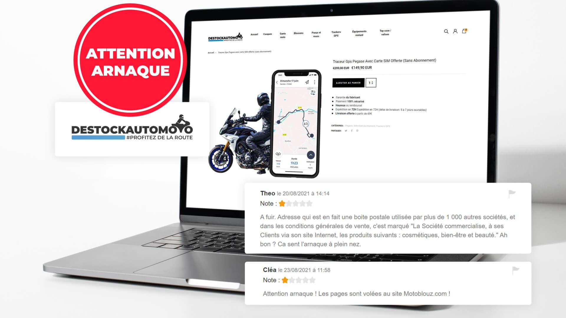 Le site DestockAutoMoto.com est une escroquerie