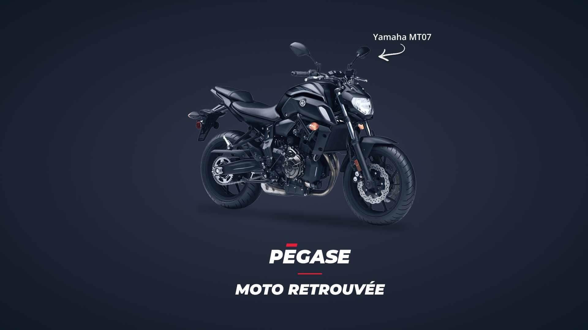 Yamaha Mt070 retrouvée grâce à Pégase Moto