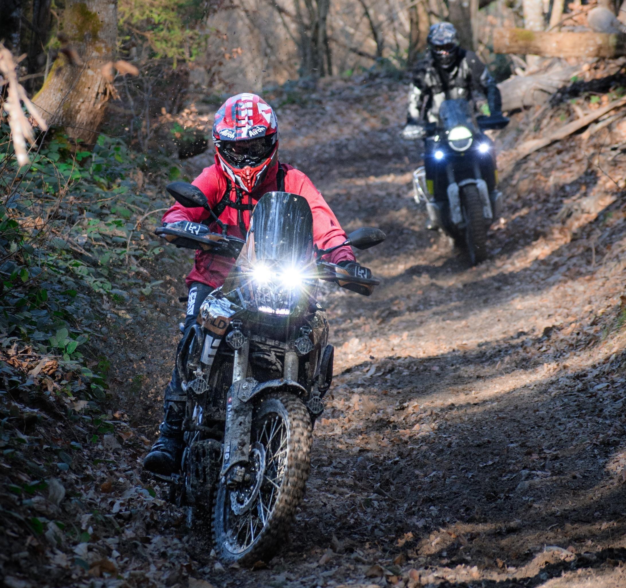 Application Pégase sur moto pour sortie offroad