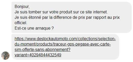 Escroquerie Arnaque DestockAutoMoto.com