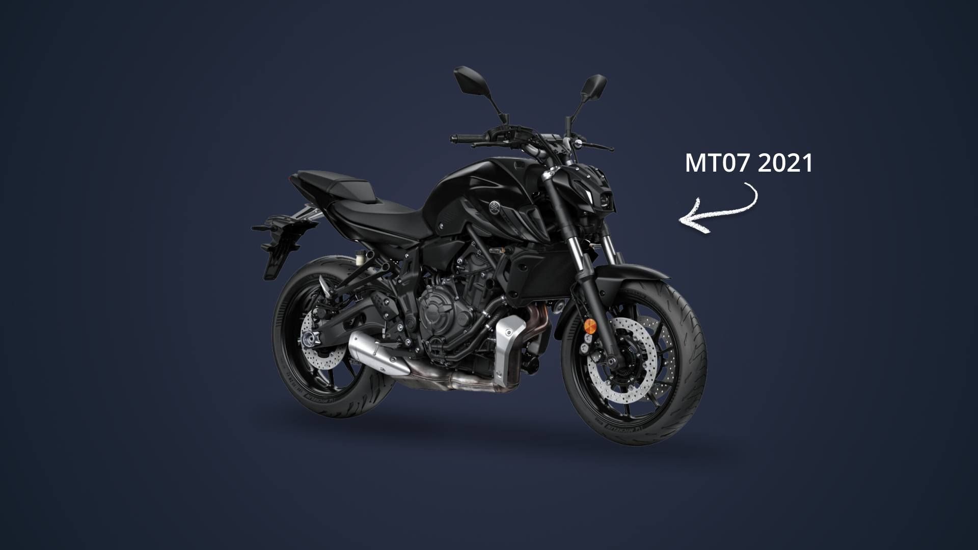 Photo moto retrouvée grâce au traqueur Pégase Moto Yamaha MT07 modèle 2021