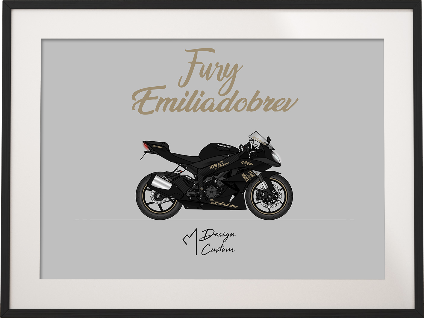 Carde et dessin personnalisé de moto - CM Design Custom