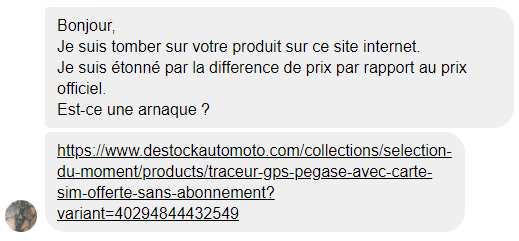 Escroquerie Arnaque DestockAutoMoto.com